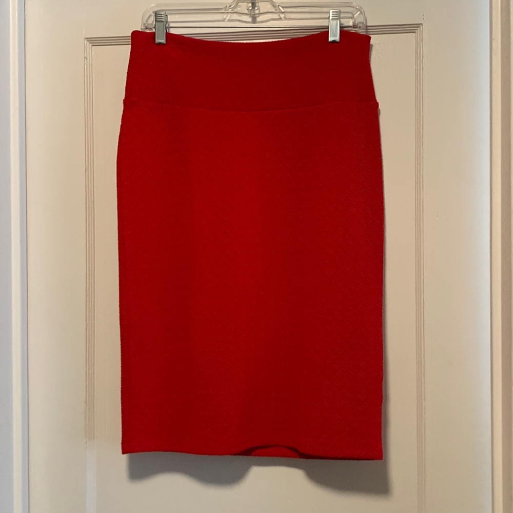 LuLaRoe Red Pencil Skirt